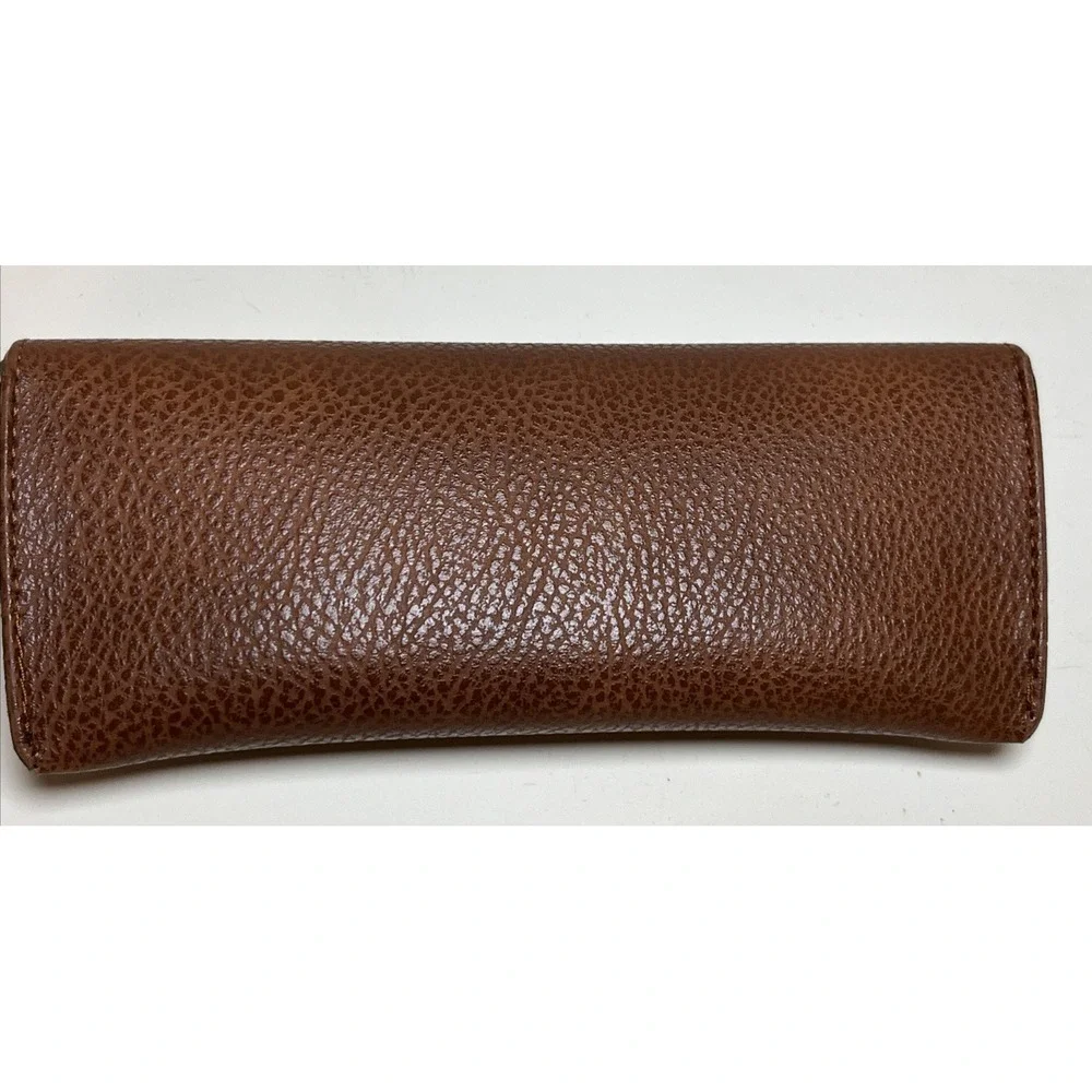 Ray-Ban Brown Sunglasses Case Only Faux Leather Snap Button